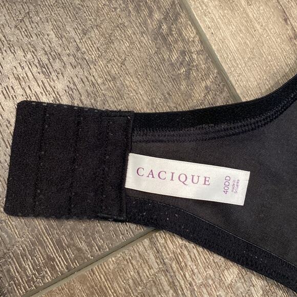 CACIQUE Lightly Lined Black T Shirt Bra 40DD - Picture 6 of 7